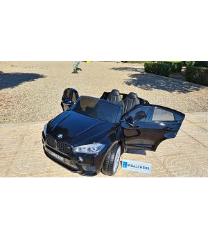 VENTA COCHE INFANTIL BMW X6M, 2 PLAZAS,12V, NEGRO -  INDA76-LE2843